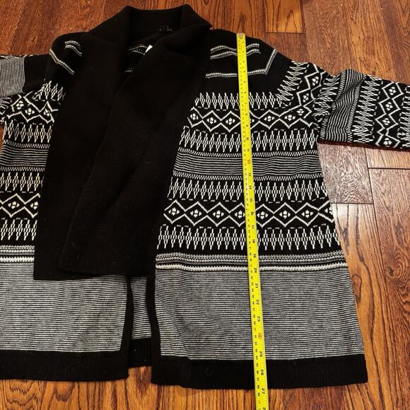 New Talbots Open Cardigan Sweater Womens XL Geometric Southwestern Lambswool NWT - Picture 10 of 10
